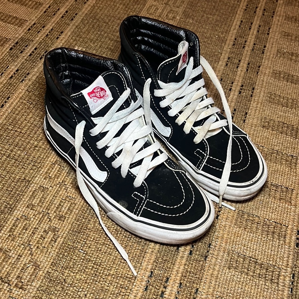 Black and White High Top Vans
